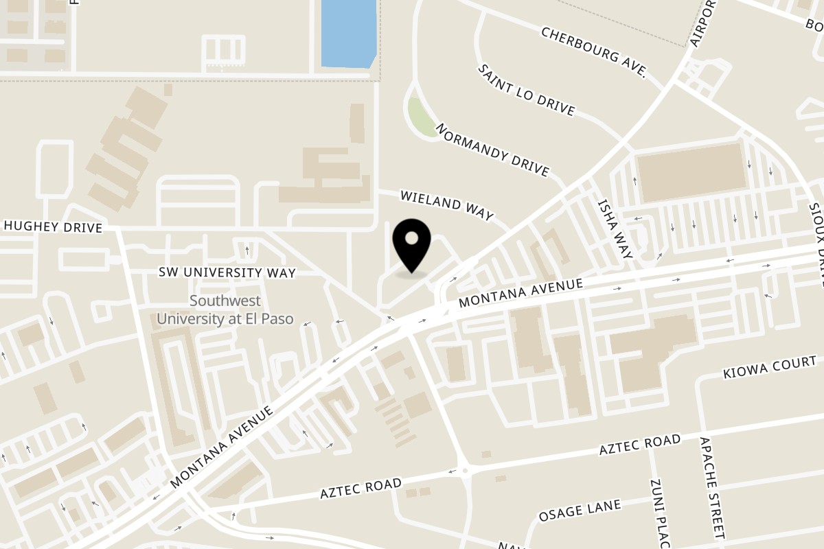 Map showing the location of 787 Restaurant & Bar on 6219 Airport Rd in El Paso